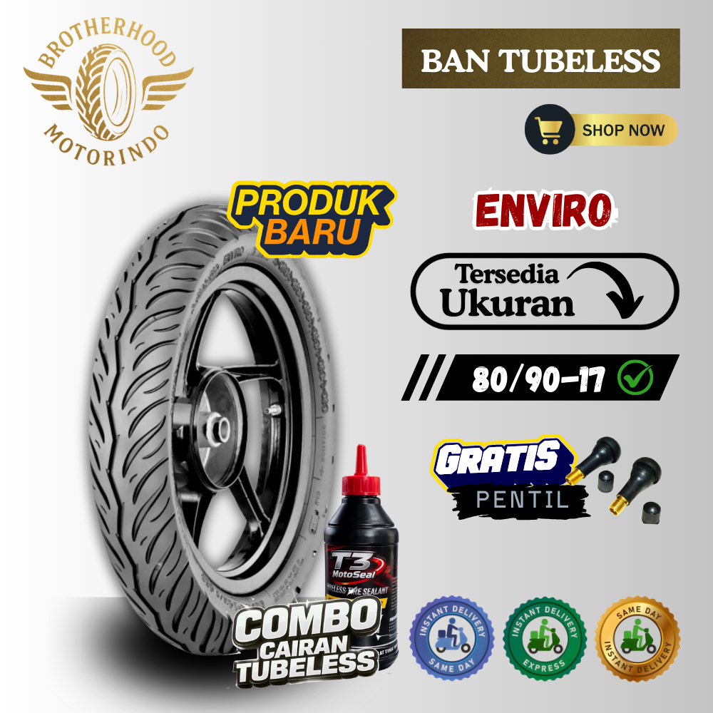 BAN IRC ENVIRO TUBELESS (80/90-17 / 80 90 17) BAN IRC / BAN RING 17 / BAN IRC RING 17 / BAN RING 17 