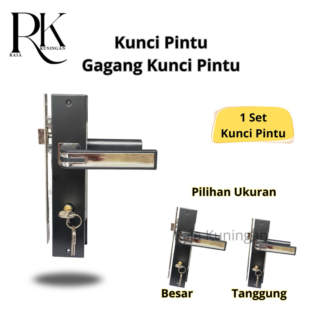 Handle Set Kunci Pintu / Kunci Pintu Rumah / Handle Pintu Rumah / Gagang Pintu Tanggung 20Cm Dan