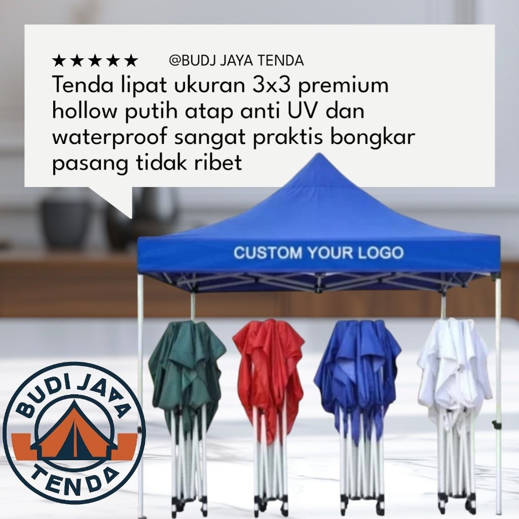 TENDA STAND ,TENDA BAZAR,TENDA PROMOSI ,TENDA IVENT UKURAN 3X3 PREMIUM RANGKA PUTIH