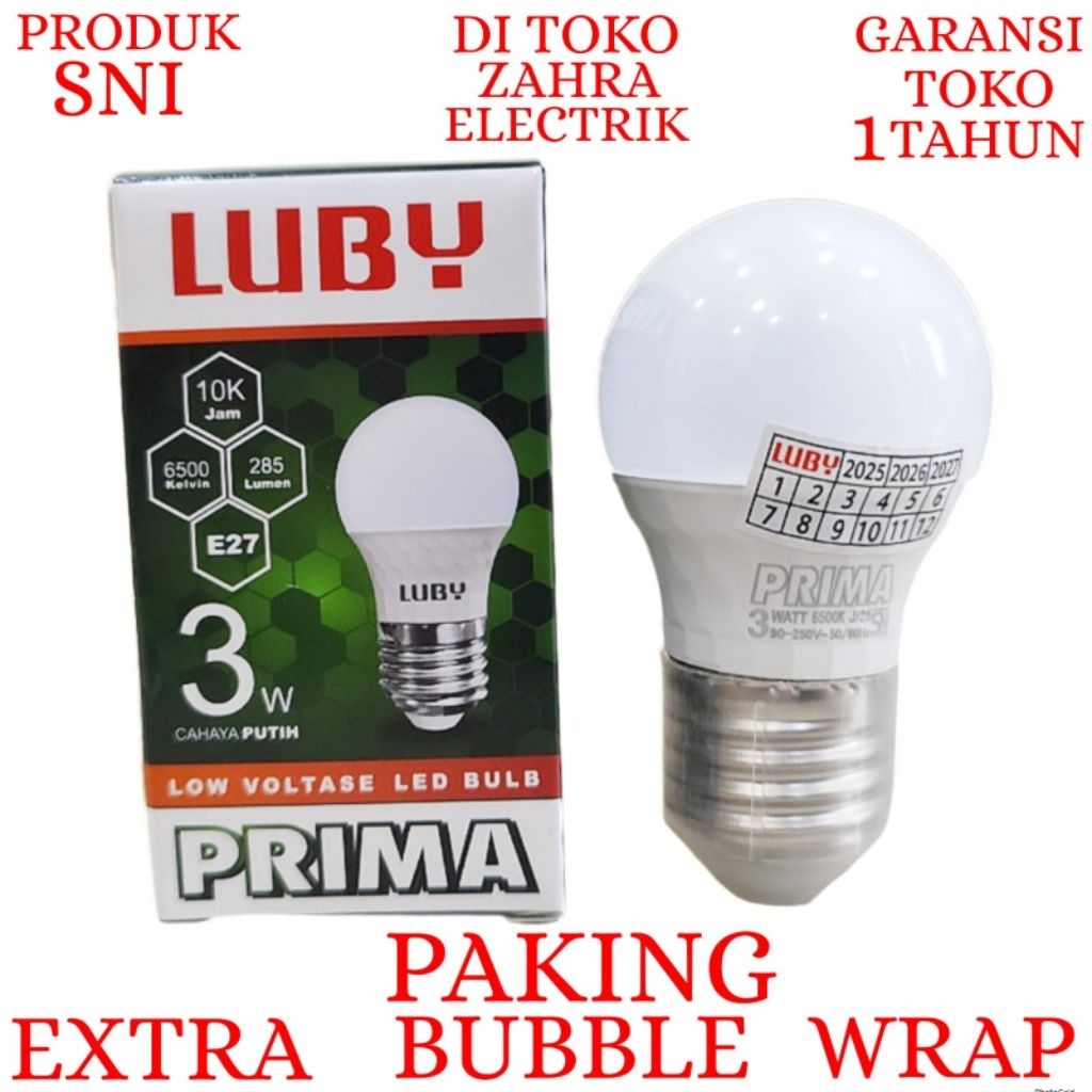 BOHLAM LED LUBY / LAMPU LED LUBY PRIMA 3W