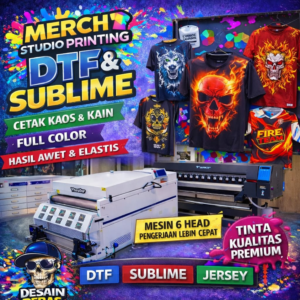 JASA CETAK DTF SABLON SATUAN DAN METERAN MURAH CUSTOM A4 ATAU A3 PROSES CEPAT JADI DALAM 1 HARI