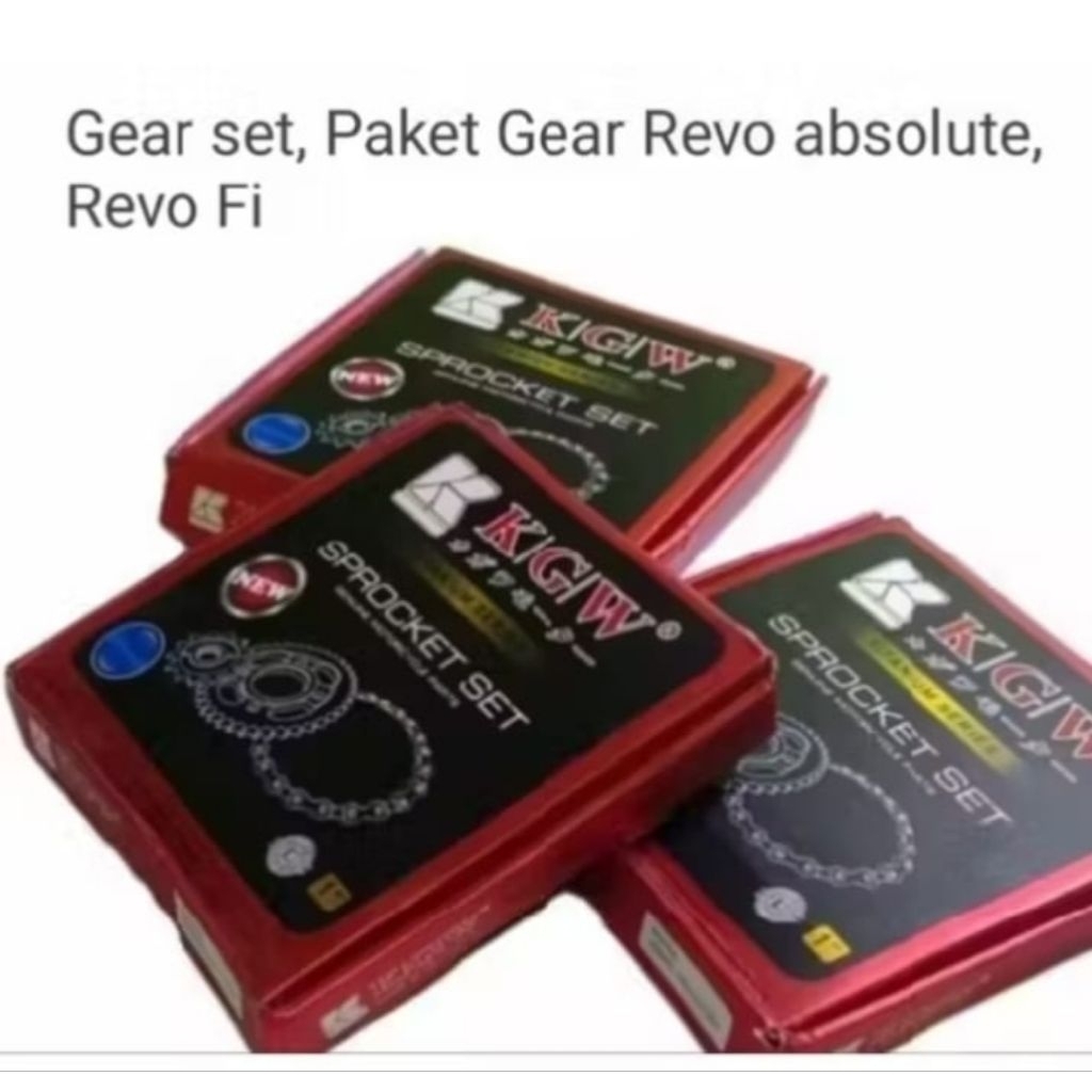 Paket Gear, Gear set Revo Absolute, Revo Fit merk KAGAWA