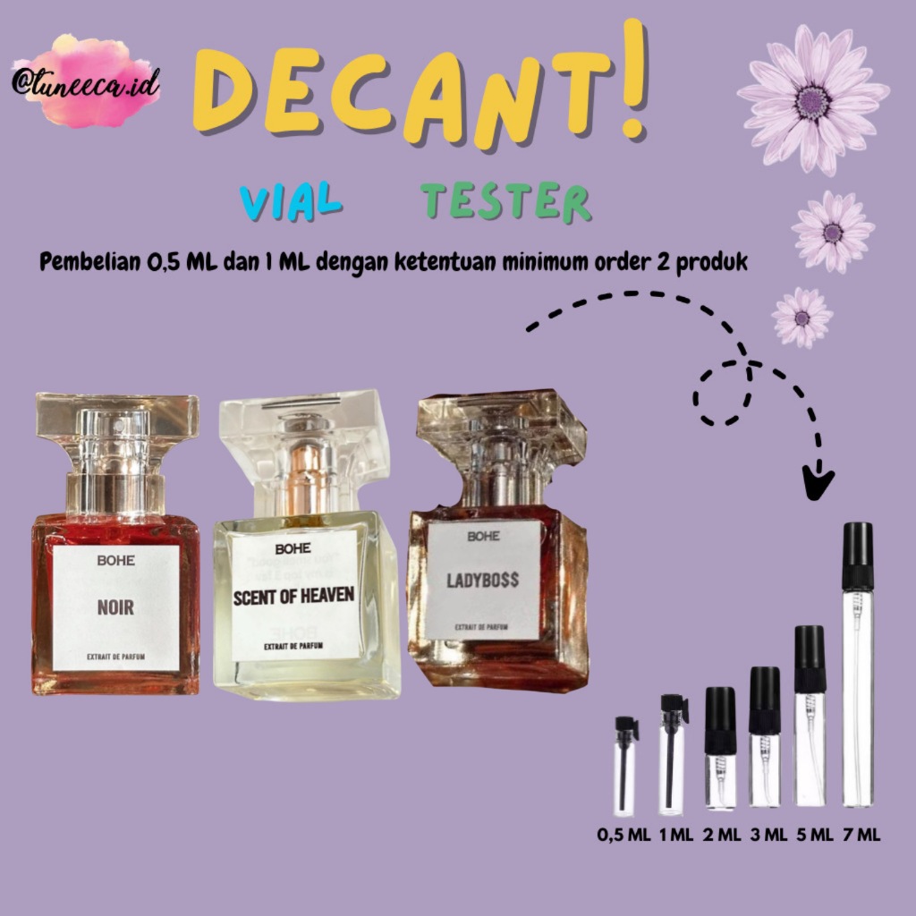 Decant BOHE Extrait De Parfume  (Share in Bottle) - Noir , Ladyboss, Scent of Heaven