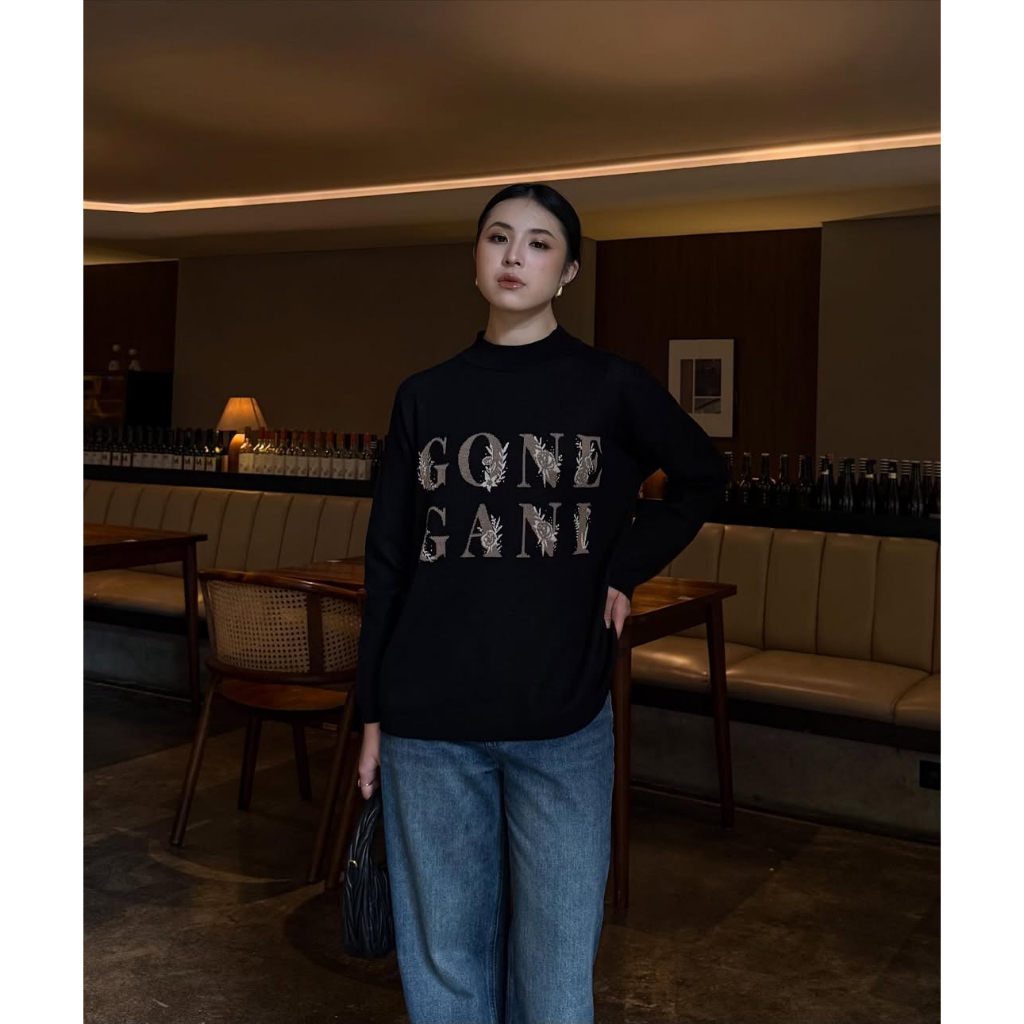 GONEGANI OFFICIAL - Atasan Wanita Signature Gonegani Bahan Knit GG Signature