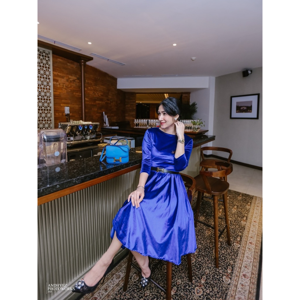 DRESS BIRU ELEKTRIK