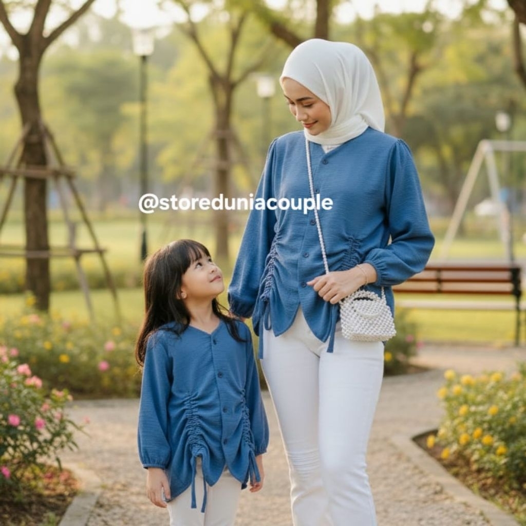Andin Couple Ibu Dan Anak Perempuan / Baju Couple Ibu Dan Anak Perempuan / Blouse Couple Ibu Anak Pe