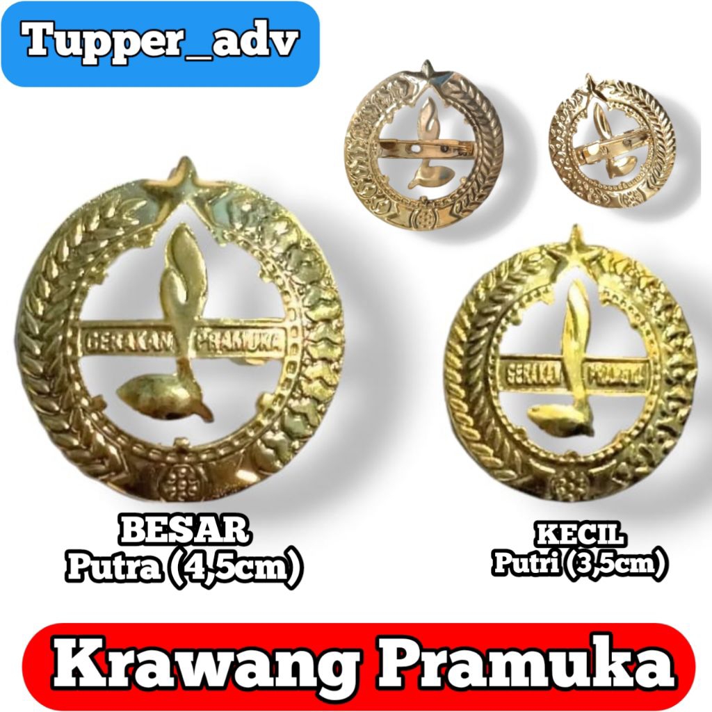 Pin Tanda Peci Pembina Pramuka / Krawang Pramuka / Tanda Topi Peci Pembina / Pin Peci Tunas Krawang 