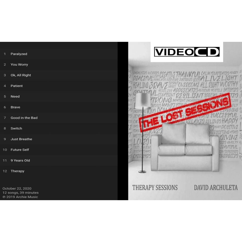 david archuleta therapy sessions cd vcd album 2020