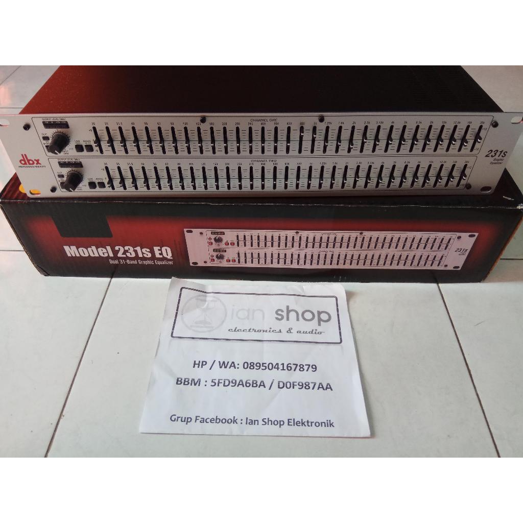 Equalizer DBX231S DBX 231S DBX 231 S Grade A 2 x 31 Channel Dual 31 Channel Equalizer DBX Graphic 2U