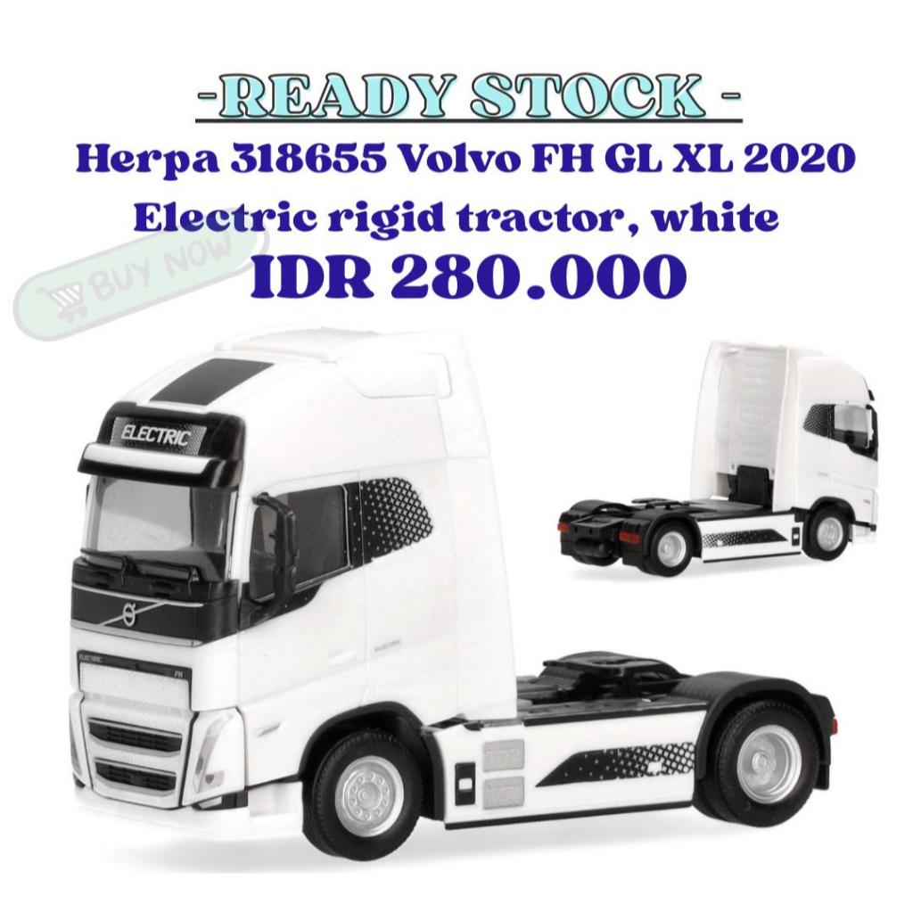 Herpa 318655 Volvo FH GL XL 2020 Electric rigid tractor, white. 1:87 HO