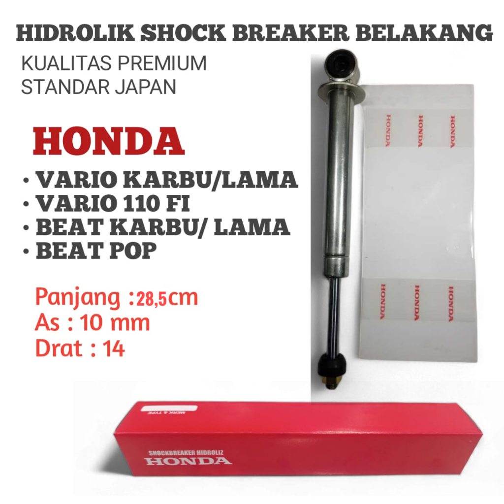 HIDROLIK SHOCK BREAKER BELAKANG HONDA VARIO LAMA, VARIO 110 FI, BEAT KARBU, BEAT POP KUALITAS PREMIU