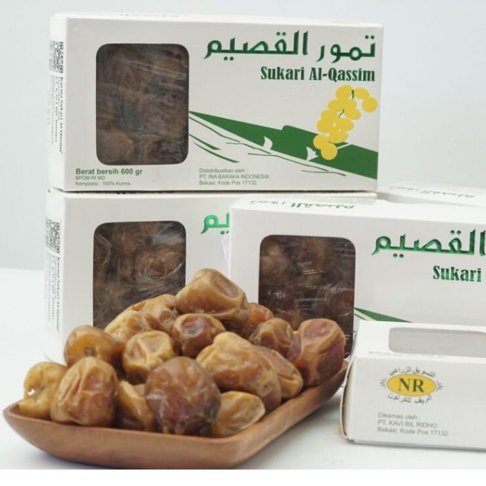 Kurma Sukari Al-Qassim 500gr Kurma Raja Sukkari Qurma AlQassim Basah Lembut dan Manis Padang