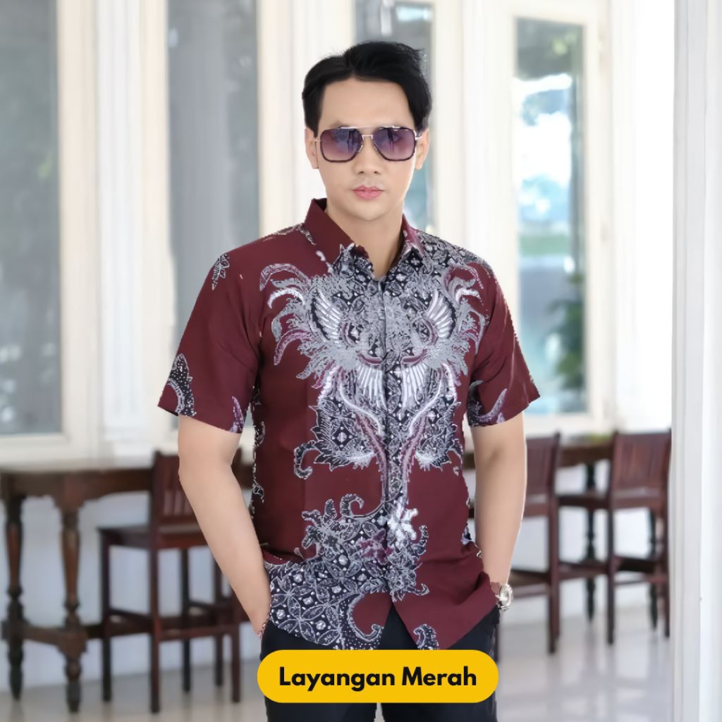 kemeja lengan pendek batik modern