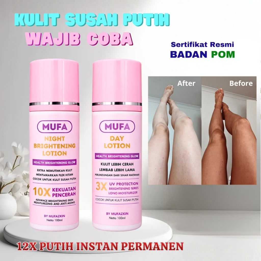 [GROSIR - Center] MUFA Handbody Dosting Pemutih Badan Platinum BPOM Kulit Susah Putih Super PREMIUM 
