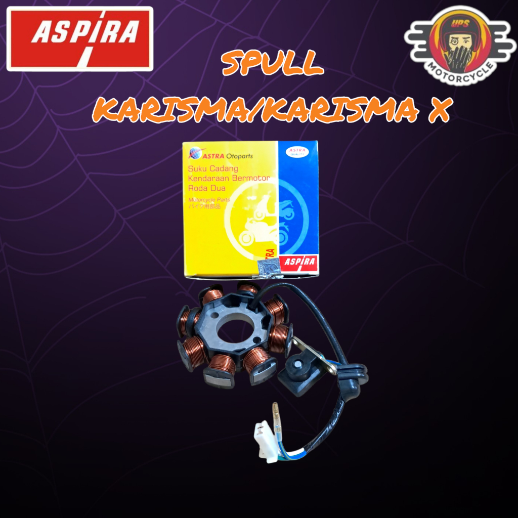 Spul Spull Spoll Sepul Assy Stator Set Pulser Aspira Honda Karisma X Karisma Original ORI Asli