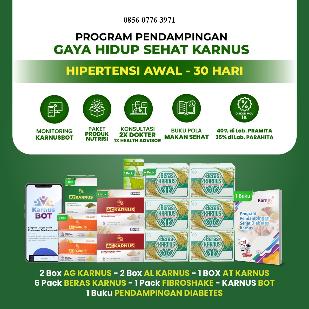 AG karnus | Program Pendampingan Hipertensi Konsep Karnus - 30 Hari Awal