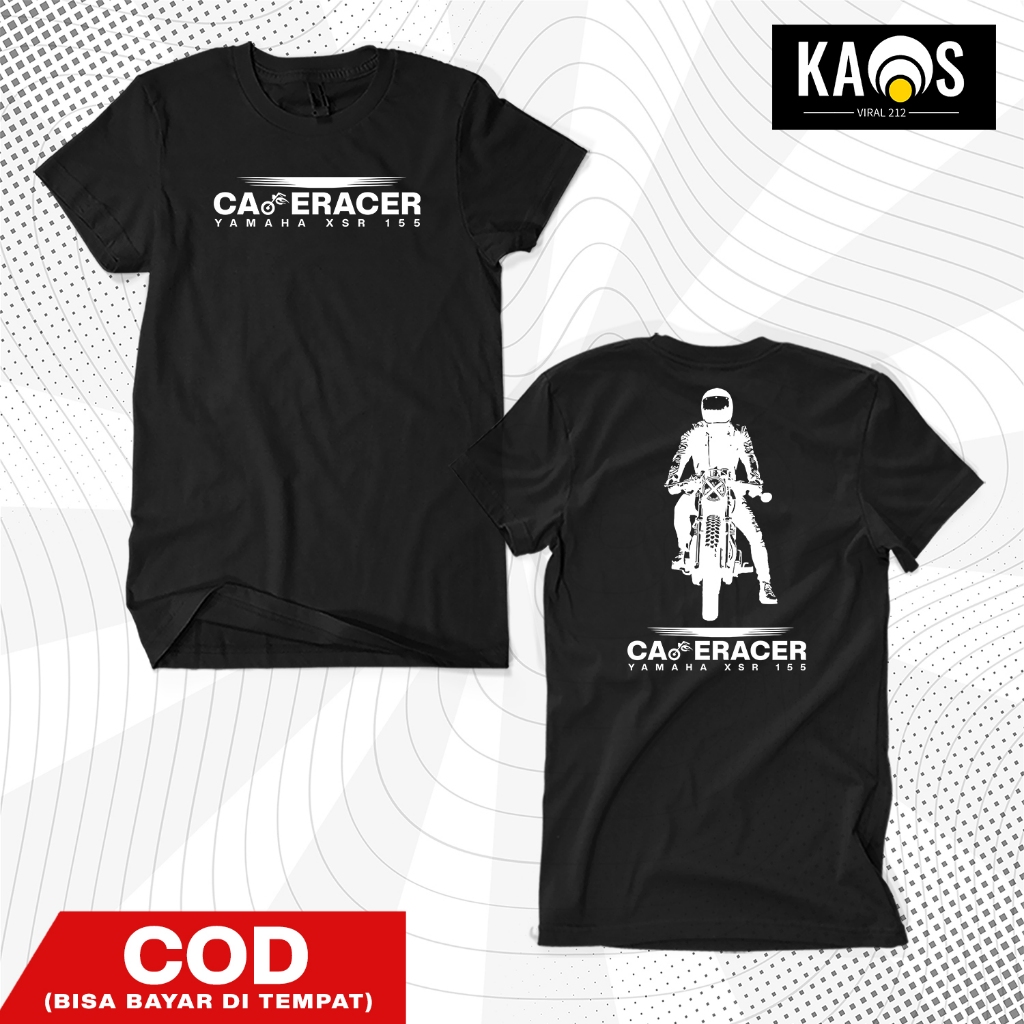 Kaos Yamaha XSR 155 Cafe Racer Pria - Baju Distro Motor Klasik Custom Cotton Combed 30s Premium