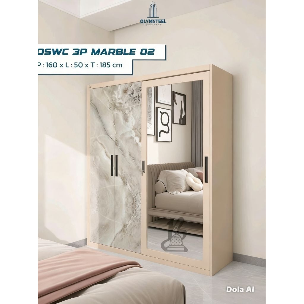 Olympic Olymsteel Lemari 3 pintu