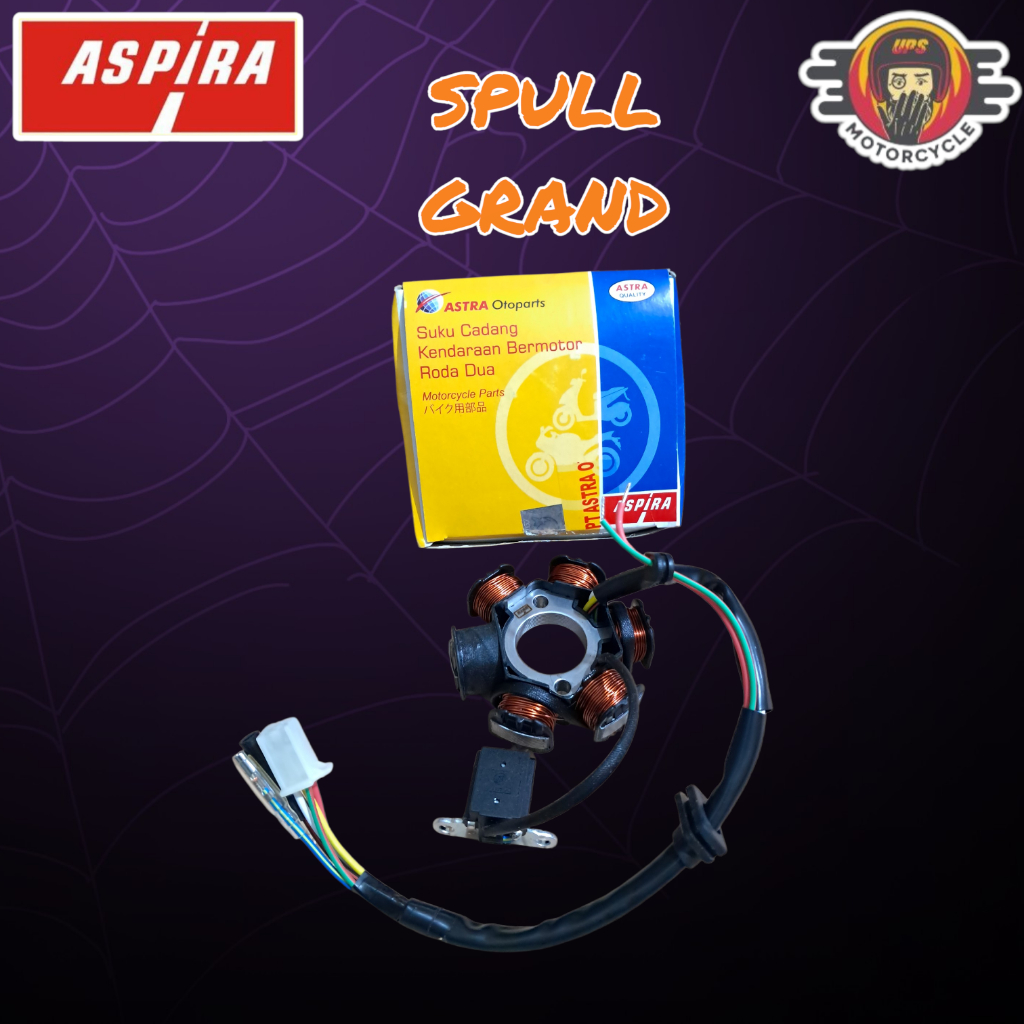 Spul Spull Spoll Sepul Assy Stator Set Pulser Aspira Honda Grand Original ORI Asli