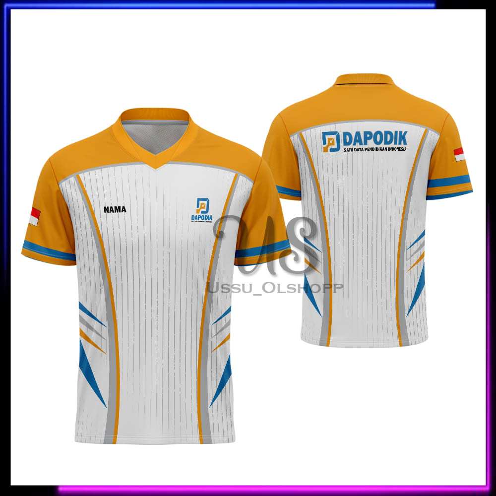 Kaos Dapodik Baju Operator Lengan Pendek Jersey Dapodik Operator Sekolah Custom Nama