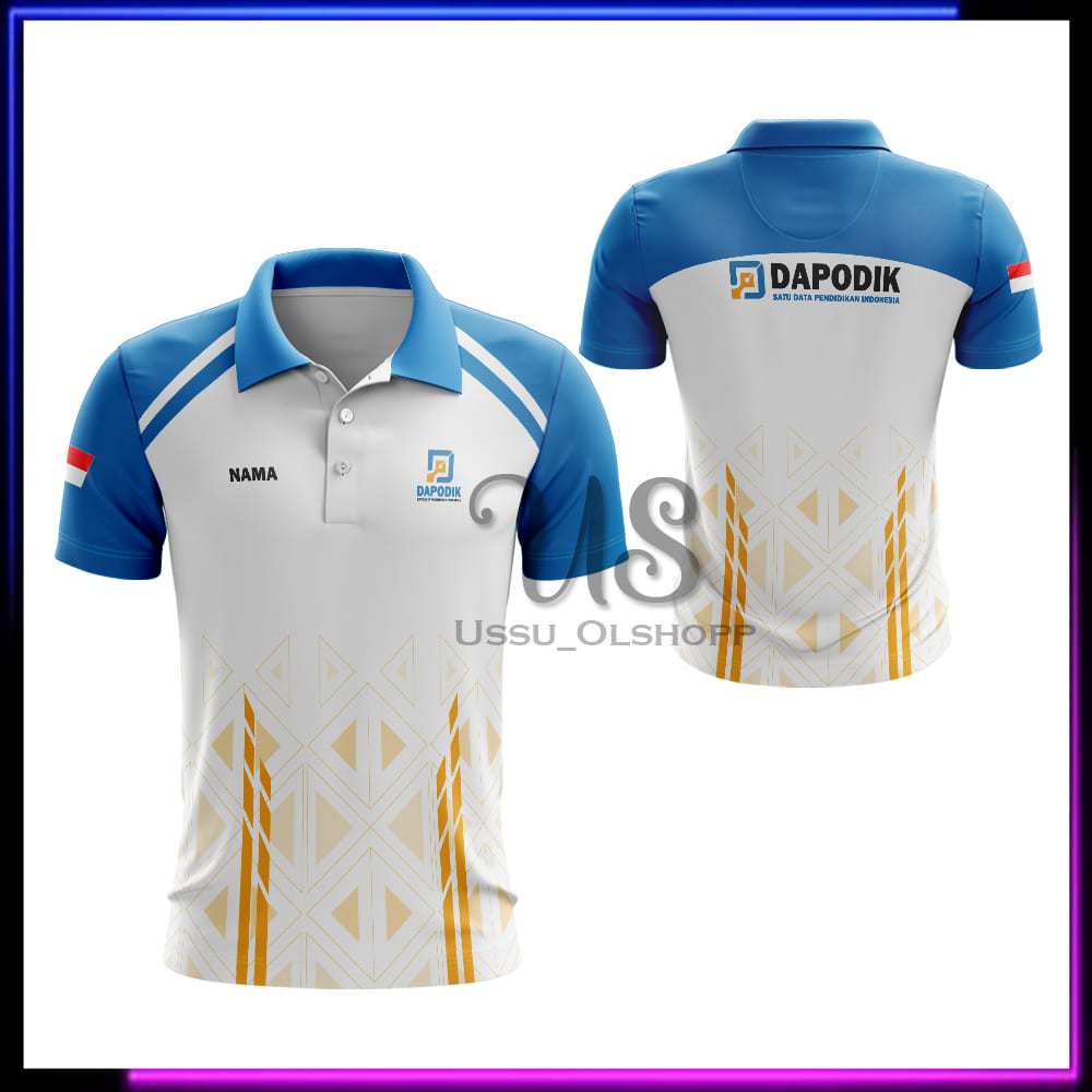 Kaos Operator Dapodik | Jersey Berkerah Dapodik | Seragam Operator Sekolah | Baju Dapodik Custom Nam