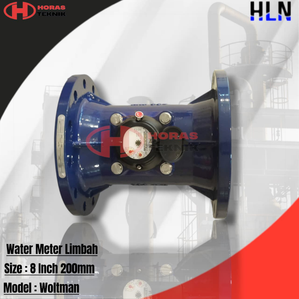 Water Meter HLN Air Limbah 8" Inch | Flow Meter Air Kotor DN200 | Meteran Air Standar ISO 4064