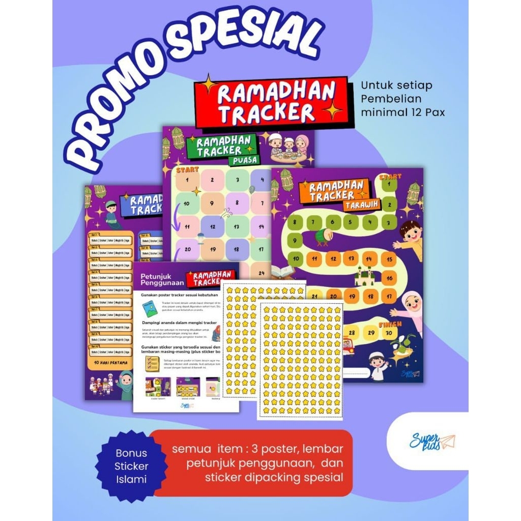 Ramadhan Checklist Anak/Poster Ramadhan Tracker