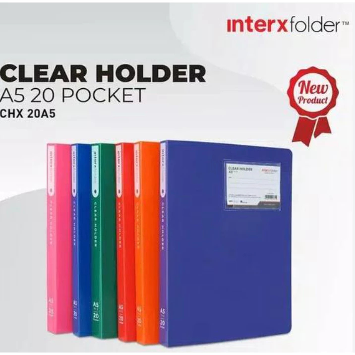 LYSASHOP Clear Holder Map Dokumen Keeper A5 Inter X 20 Lembar Display Book A5 / Clear Holder A5 Glos