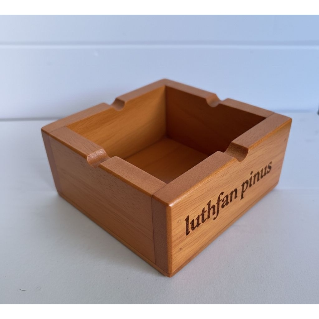 Asbak kayu solid/ asbak kayu pinus, termurah