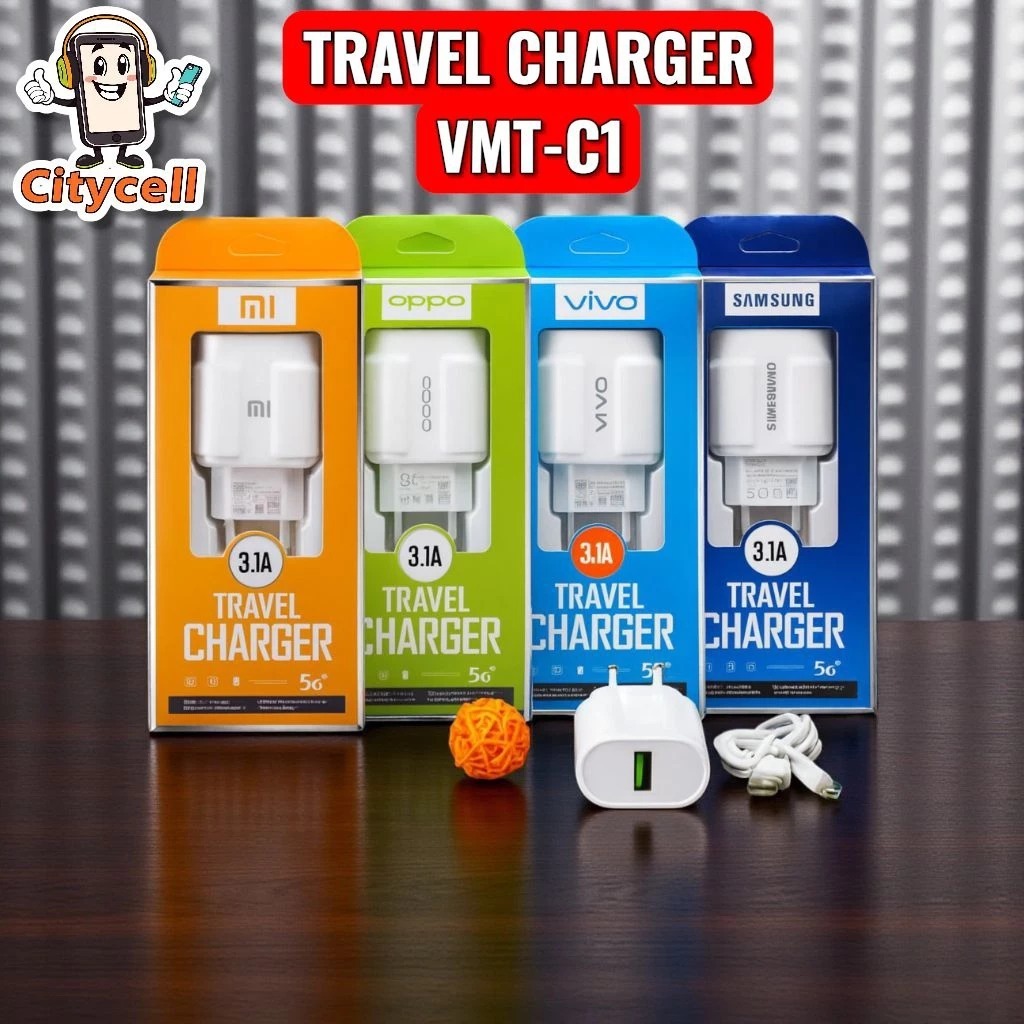 Travel Charger  Z001 3.1A 1usb Charger Casan  VMT-C1 3.1A