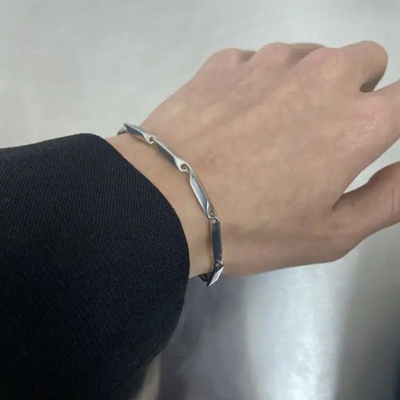 GELANG RANTAI PADI TITANIUM PRIA DAN WANITA