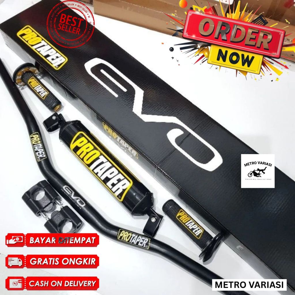 Stang /Stir Fatbar PROTAPER EVO CHARMICHAEL Set Raiser+Busa Palang Set Handgrip Protaper Motor Crf K