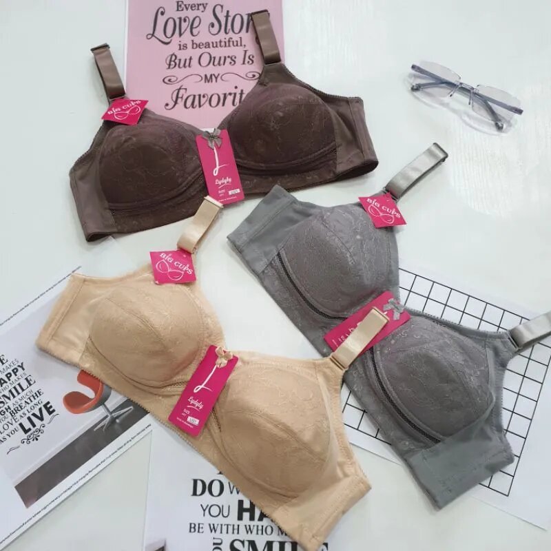 Bh Lydyly L021 Big Cup | Bra Cup Besar Tanpa Busa Tanpa Kawat Kait 3 | Bra Lydyly 021
