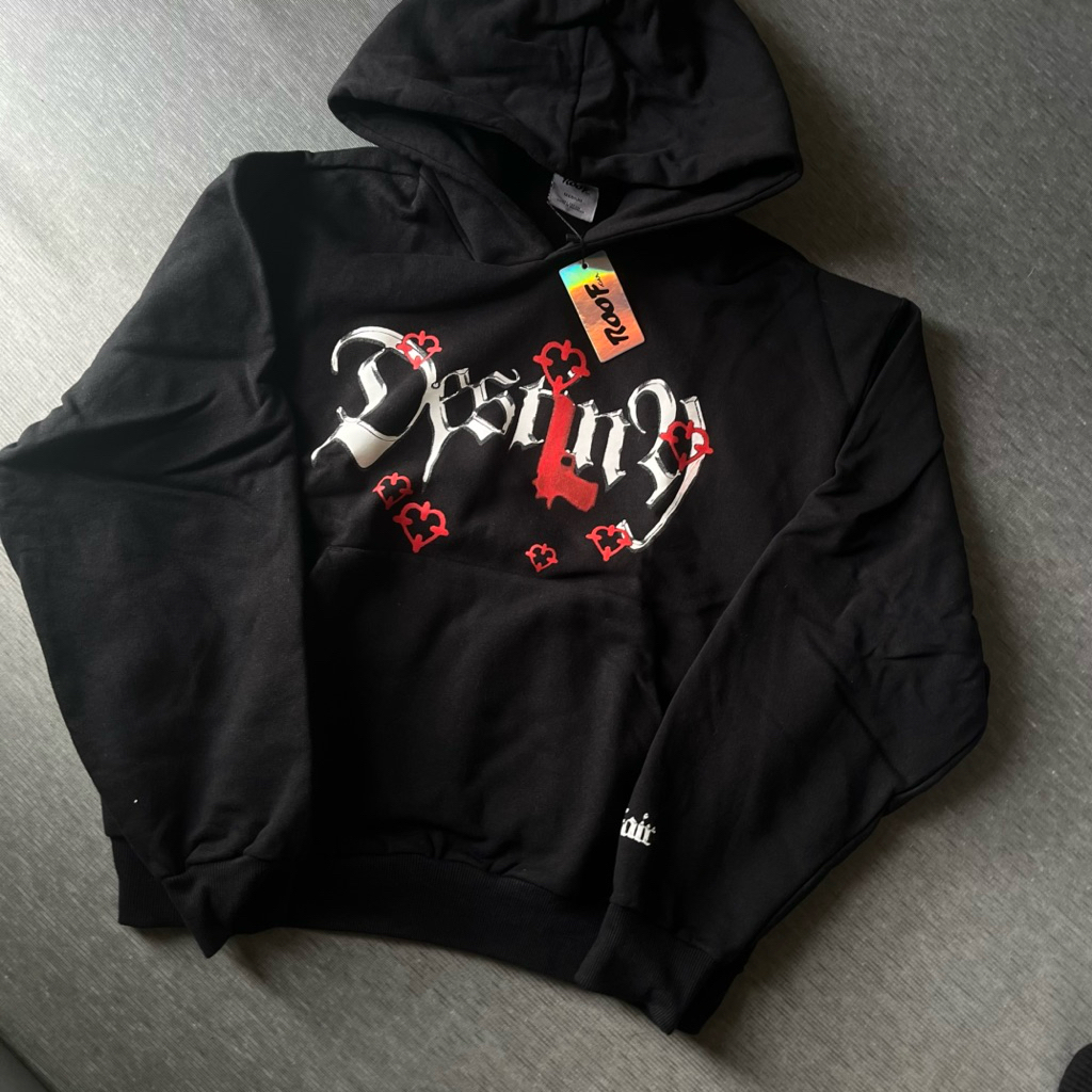 NEW Roofair Hoodie Boxy Oversized Heavyweight Black -  Destiny