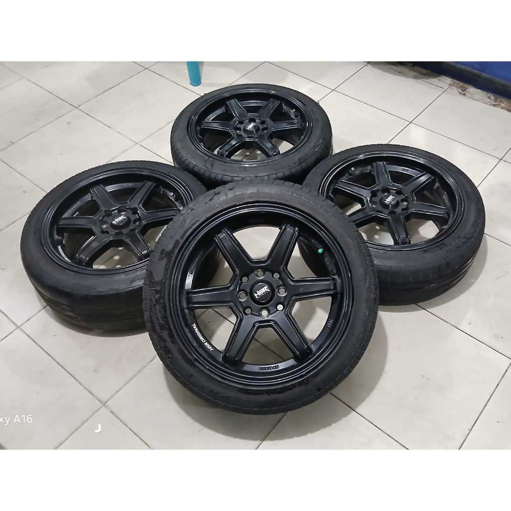 VELG MOBIL BEKAS HSR BOROKO RING 16 PCD 4X100/114,3 + BAN 195/50 R16