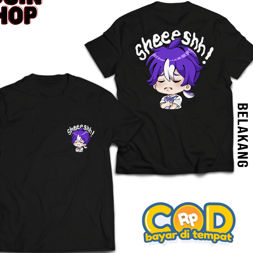 - Kaos Emote Mobile Legend - Kaos Atasan Katun Sablon - Kaos Emoji ML - Kaos Emote ML Sssshh w2- Baj