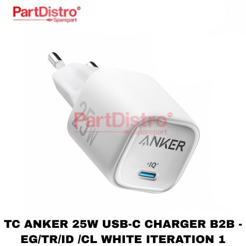 TRAVEL CHARGER ANKER 25W USB-C CHARGER B2B - EG/TR/ID /CL BLACK / WHITE ITERATION 1