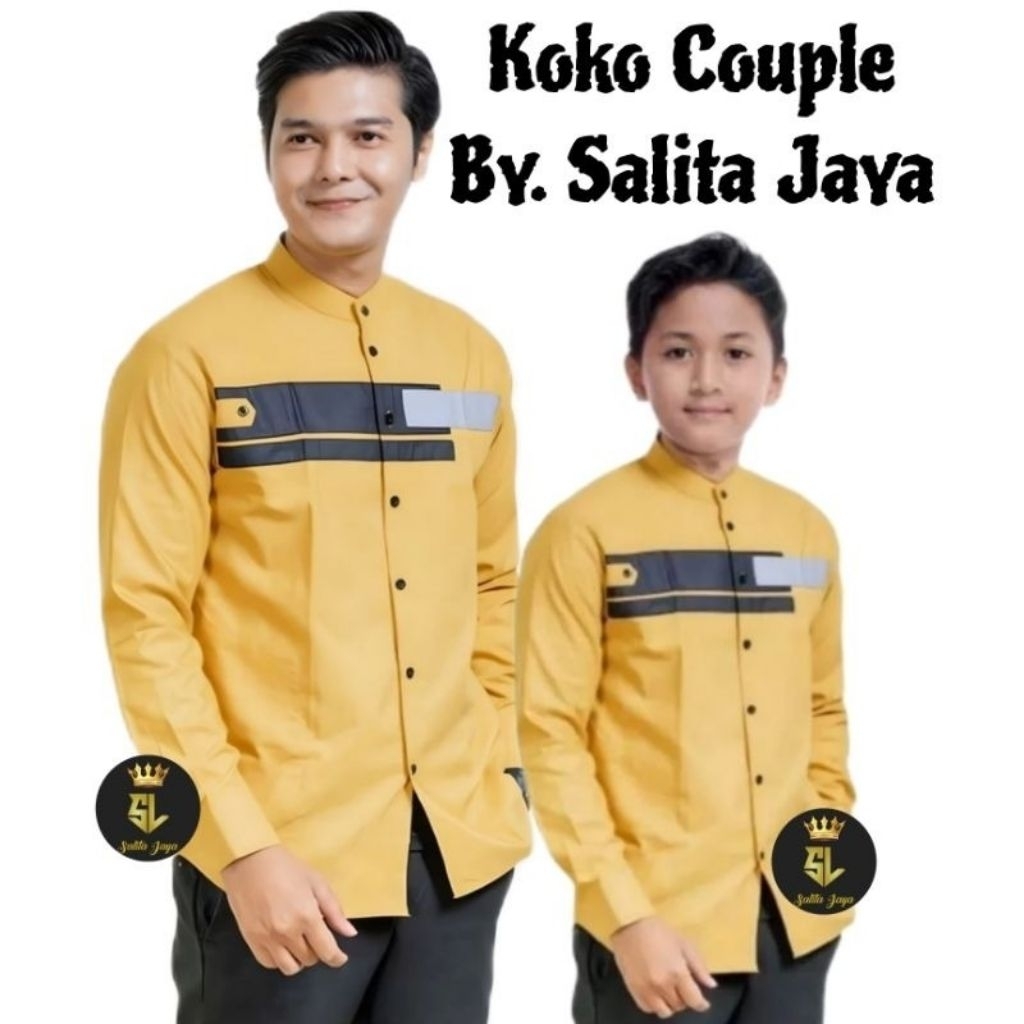 RAJU - (TERBARU 2026) BAJU KOKO COUPLE AYAH ANAK LAKI LAKI POLOS LENGAN TANGAN PANJANG UMUR 5 6 7 8 