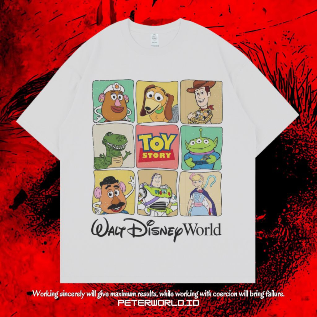 KAOS OVERSIZED / KAOS WHITE / OVERSIZED T SHIRT / KAOS TOY STORY WALT DISNEY WORLD OVERSIZE WHITE VI