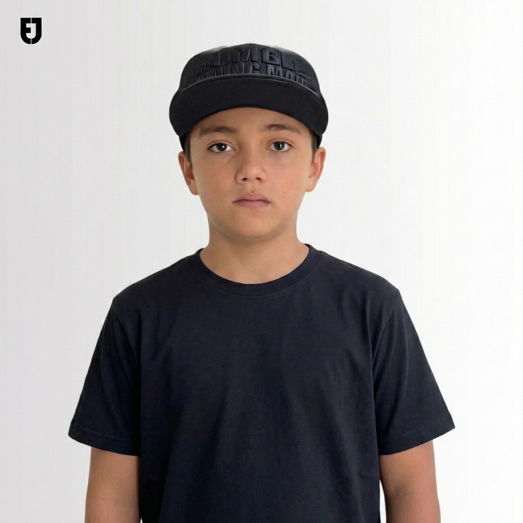 Kaos Anak Polos Pendek Hitam  Untuk Usia 3-12 Tahun