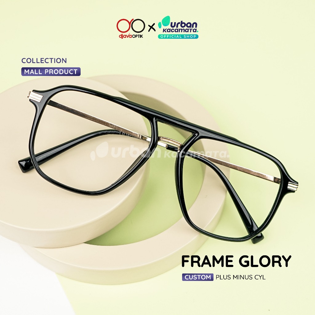 URBAN KACAMATA - Frame Glory - Kacamata Aviator Mall Pria Khusus Minus -4,25 s/d -6,00
