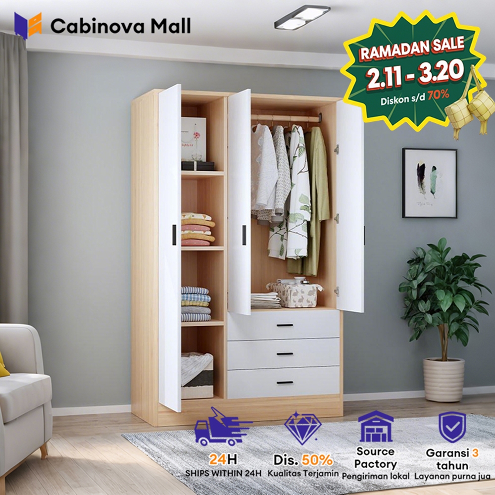 Lemari Pakaian 4 Pintu Lemari Pakaian Besar Lemari Pakaian Estetik