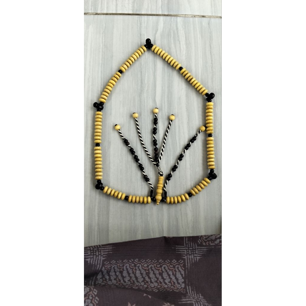 tasbih tijani kemuning gading tasbih 100 butir tasbih cantik sekat dan rumbai kayu galih asem tasbih