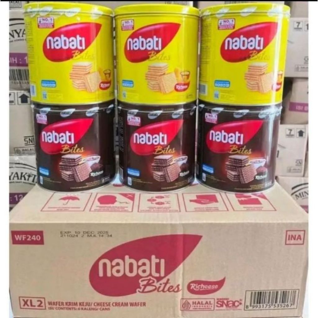 NABATI WAFER KALENG 1 KARTON ISI 6pcs MURAH