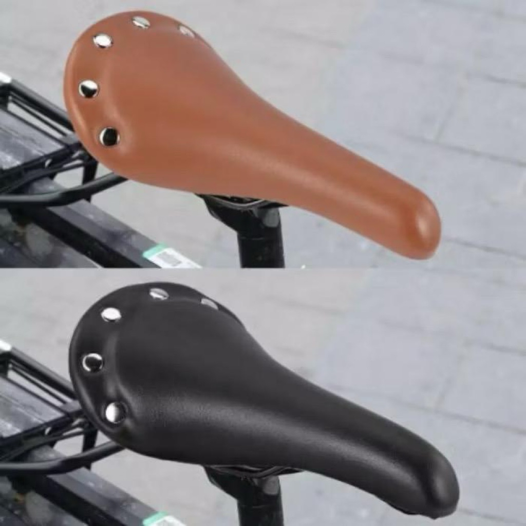 Sadel Retro Klasik Vintage Model Kulit Sepeda lipat Road Bike MTB Fixie Bmx dll