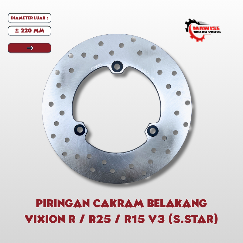 PIRINGAN CAKRAM BELAKANG VIXION R/ R25/ R15 V3 - PIRINGAN CAKRAM BELAKANG R15 V3 VIXION R ASLI ORI