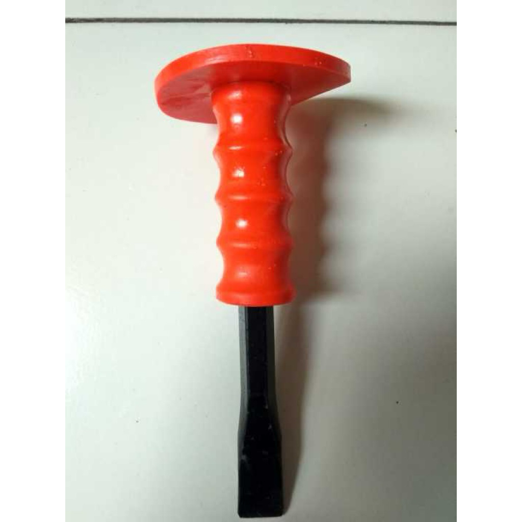 Pahat Beton | Betel Besi Topi JUMBO - Betel Tembok Gagang Karet 8 inch VPR