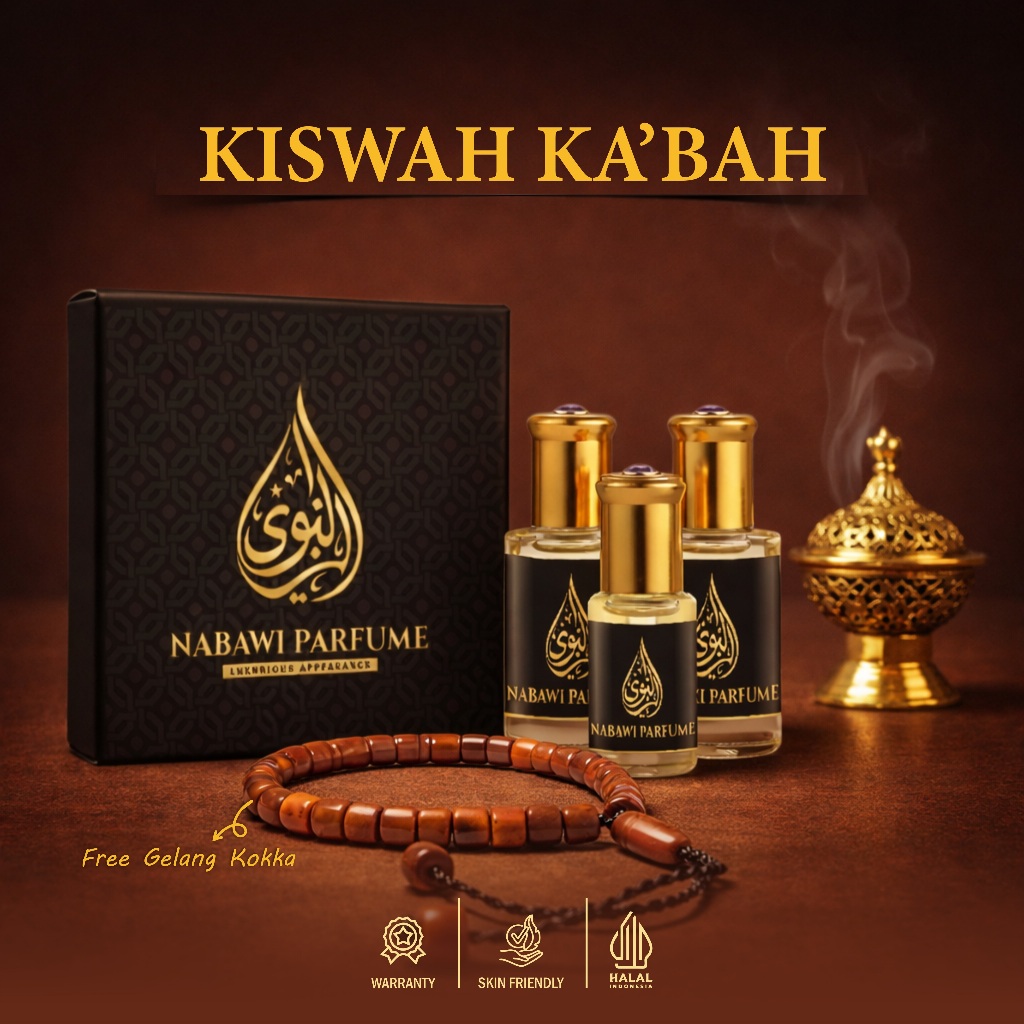 [Isi 3 Botol] Nabawi Parfum Aroma KISWAH KABAH / Parfum bibit wangi kiswah kain penutup kabah Origin