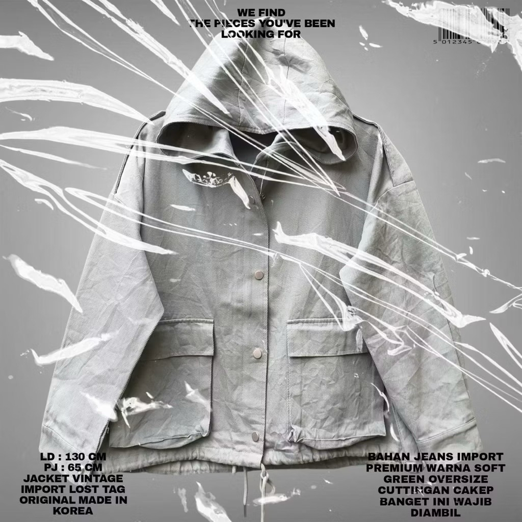 FLASMA/CANVAS JACKET PREMIUM KOREAN SAGE GREEN OVERSIZE BOXY/KOREAN JACKET VINTAGE RETRO JEANS TEBAL
