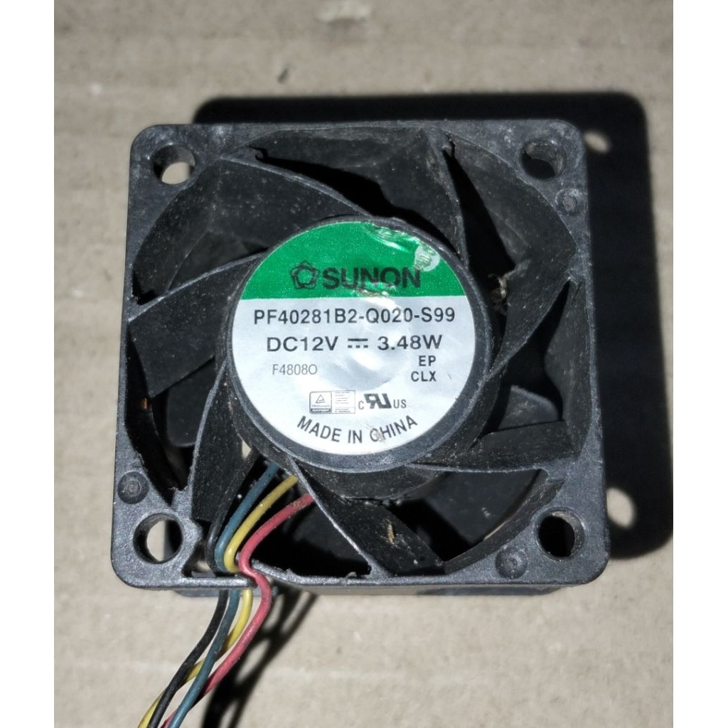 KIPAS FAN 2PIN 4X4 12V 3.48W T 2.8CM BEKAS